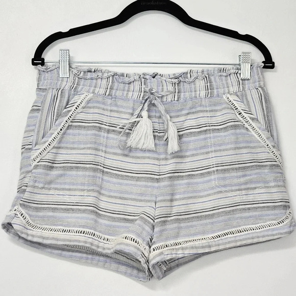 Maurices linen stripe pull on shorts - Picture 1 of 6